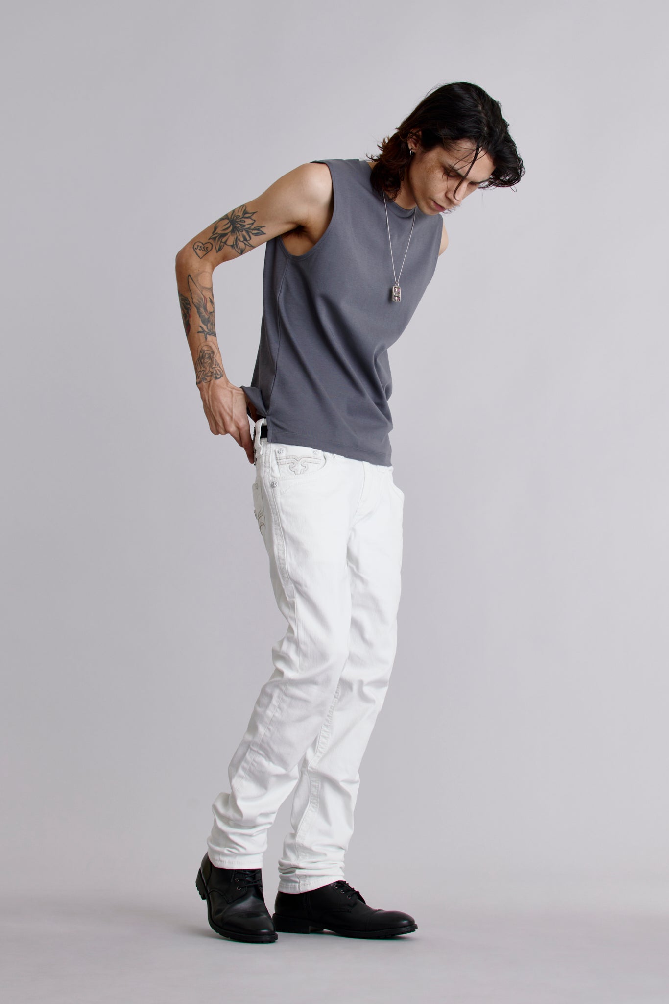 Arther Alt Straight Jeans in White