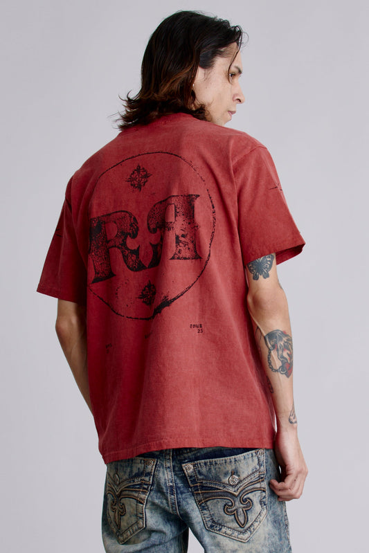 Rock Tee in Crimson