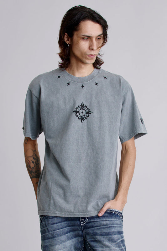 Crest Fade Tee in LA Gray