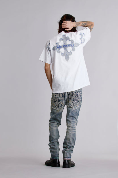 LA Cross Tee in White