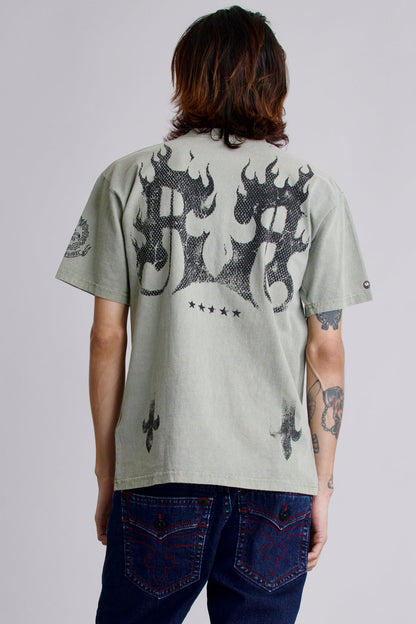 Inferno Crest Tee in Sage