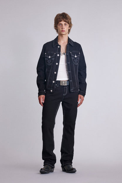 Arther Relaxed Straight Jeans in Black