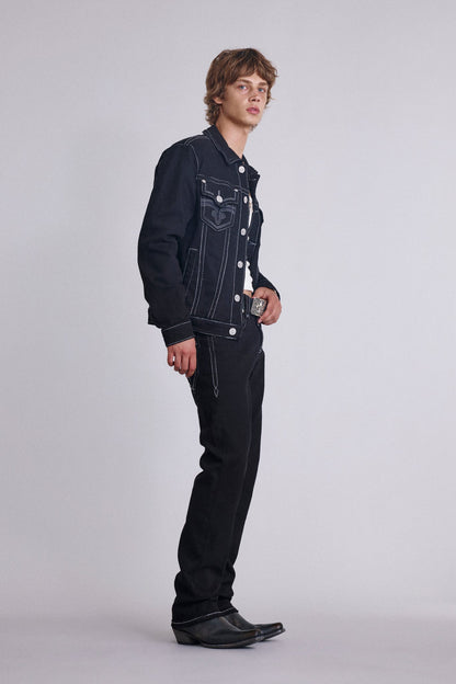 Arther Relaxed Straight Jeans in Black