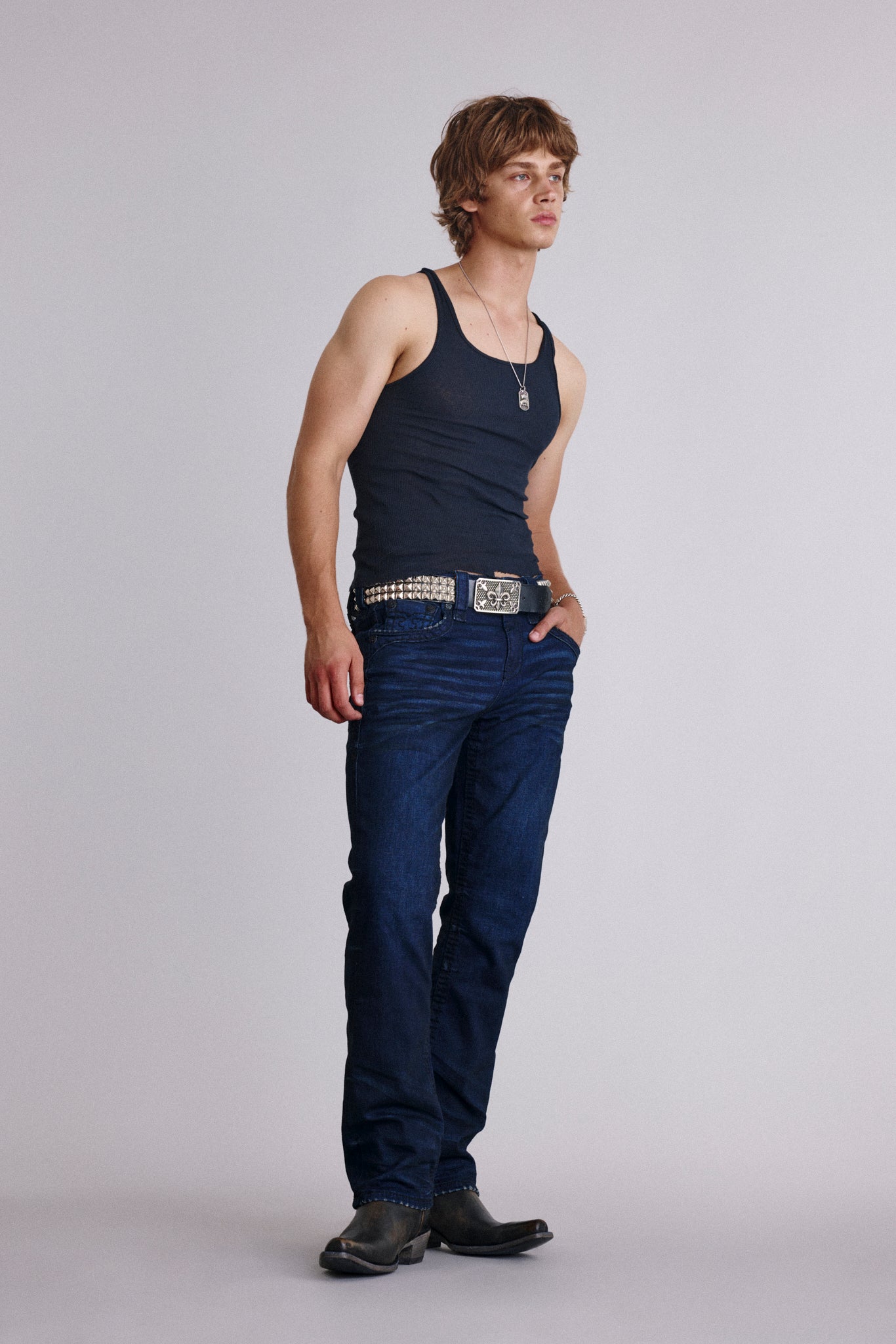 Titan Relaxed Straight in Dark Wash