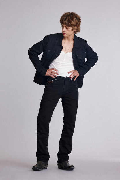 Arther Denim Jacket in Black