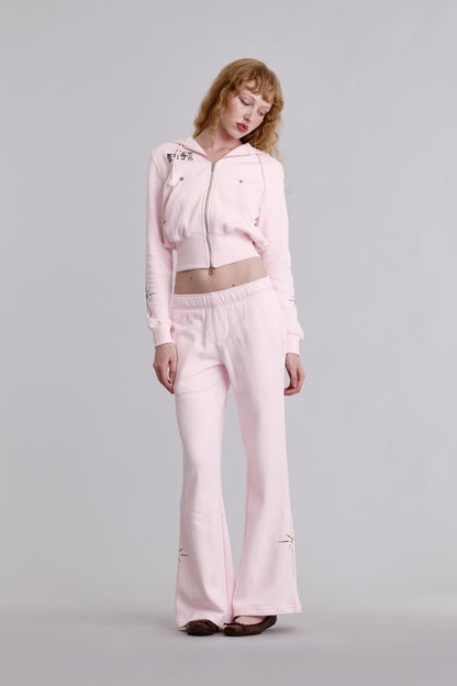 Starburst Fitted Cropped Hoodie