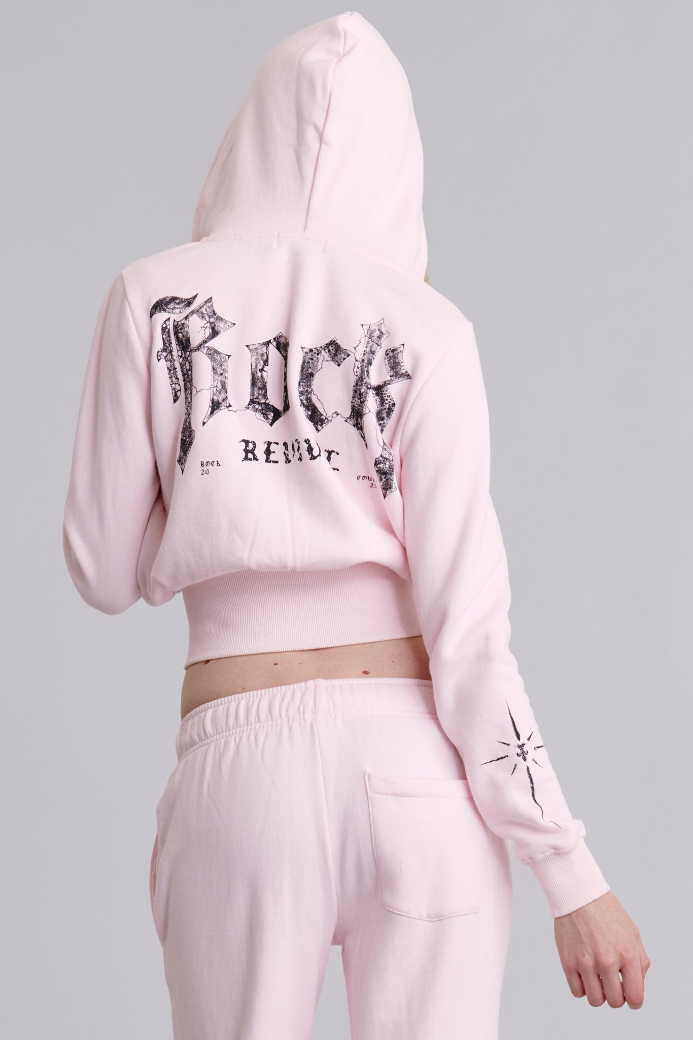 Starburst Fitted Cropped Hoodie