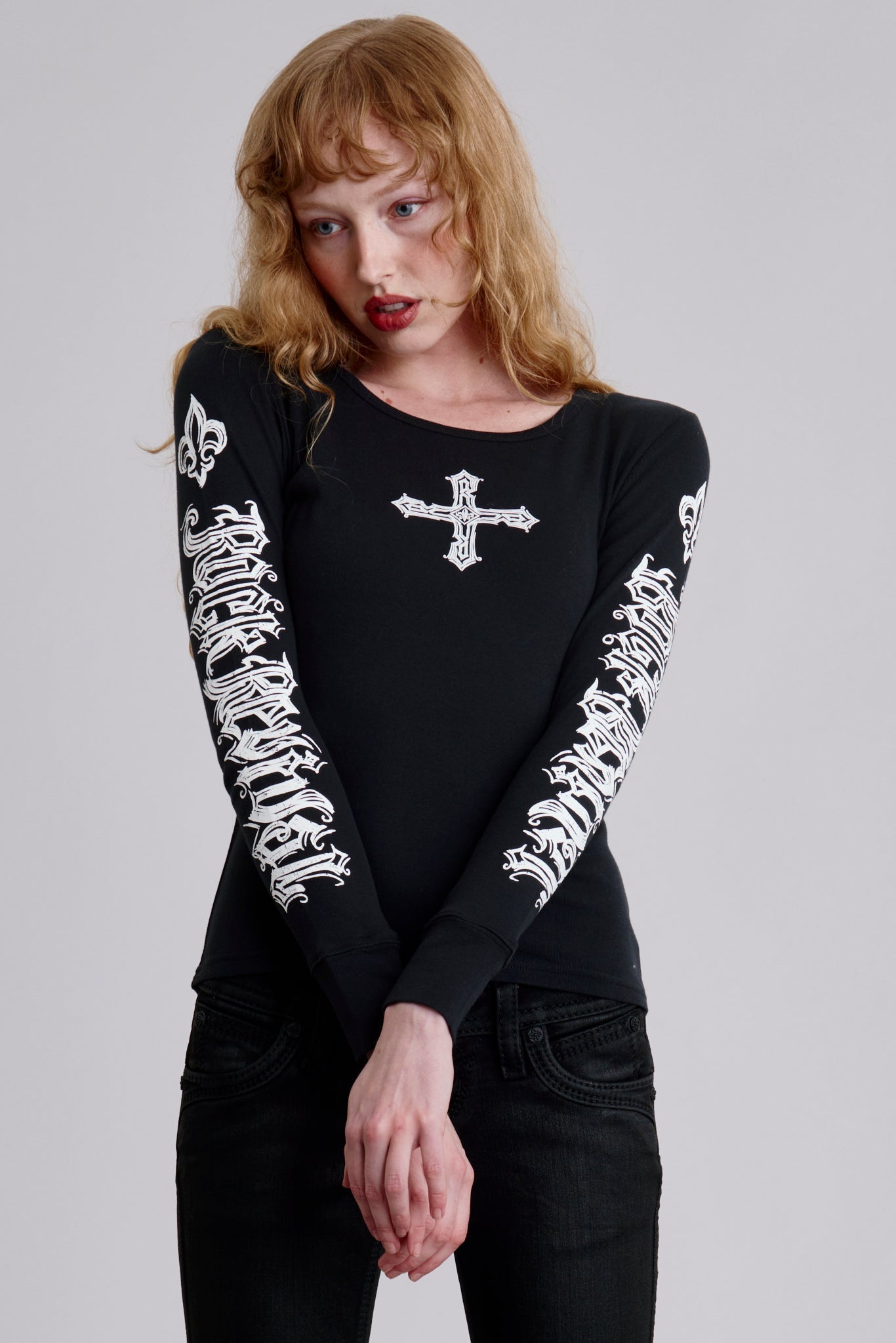 Gothic Cross Long Sleeve