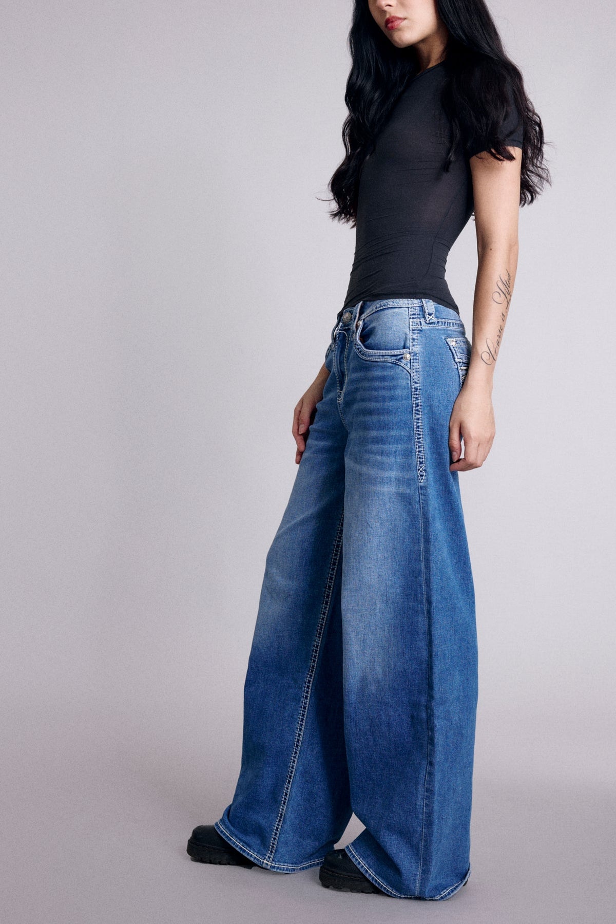 Alivia Oversized Baggy Jeans Medium Blue