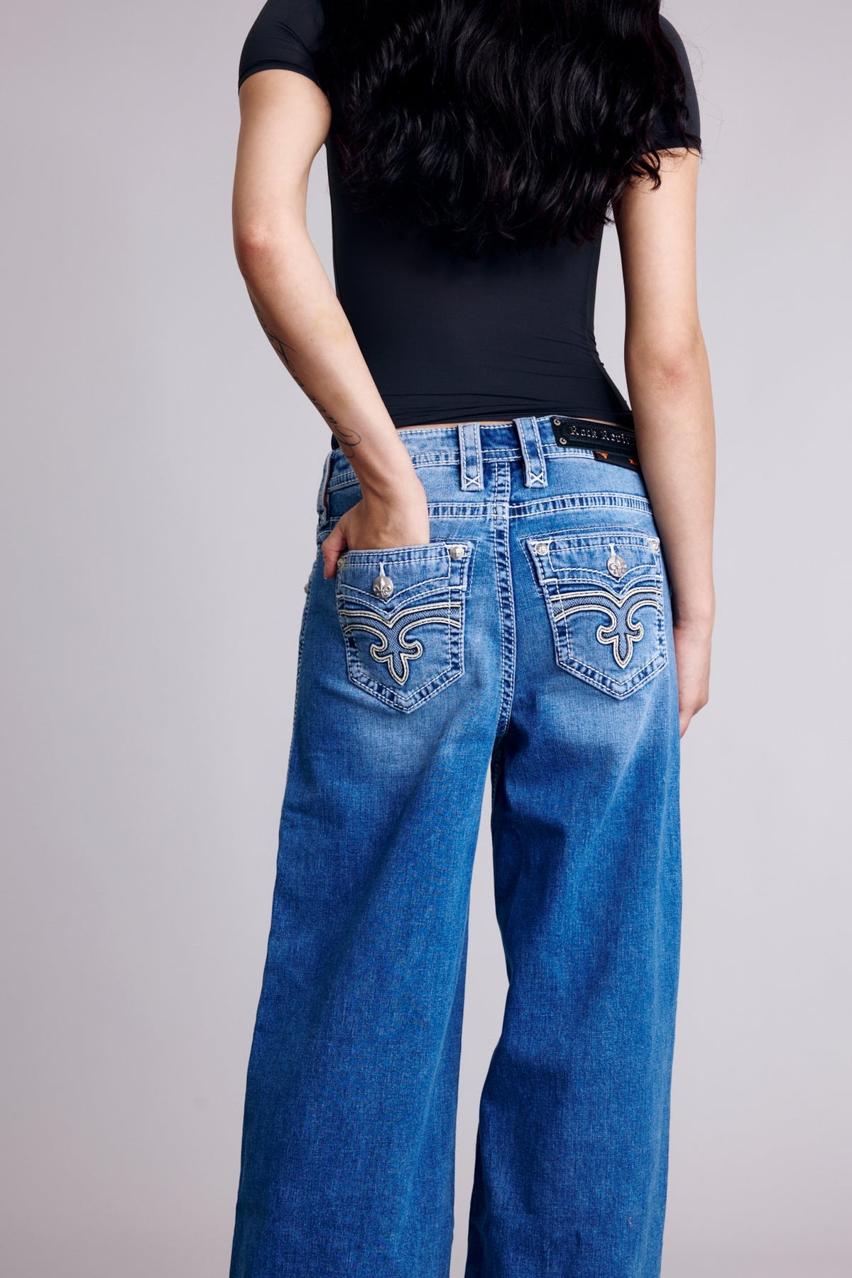 Alivia Oversized Baggy Jeans Medium Blue