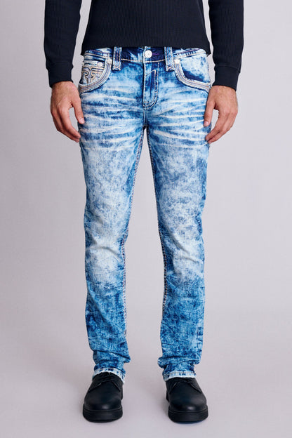 Cayden Alt Straight Jeans in Acid Blue