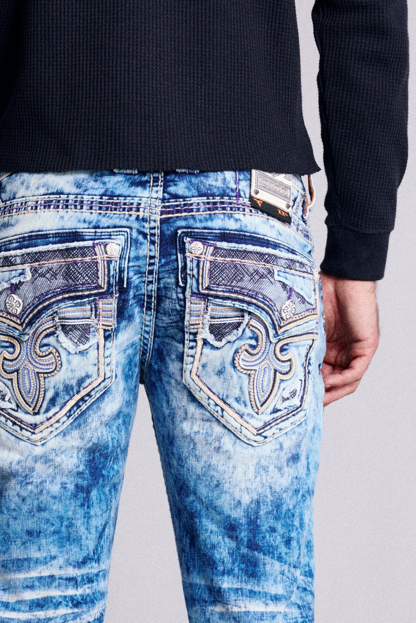 Cayden Alt Straight Jeans in Acid Blue