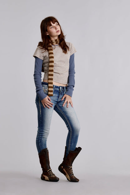 Colleen Skinny Jeans in Medium Blue