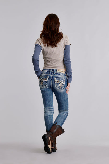 Colleen Skinny Jeans in Medium Blue