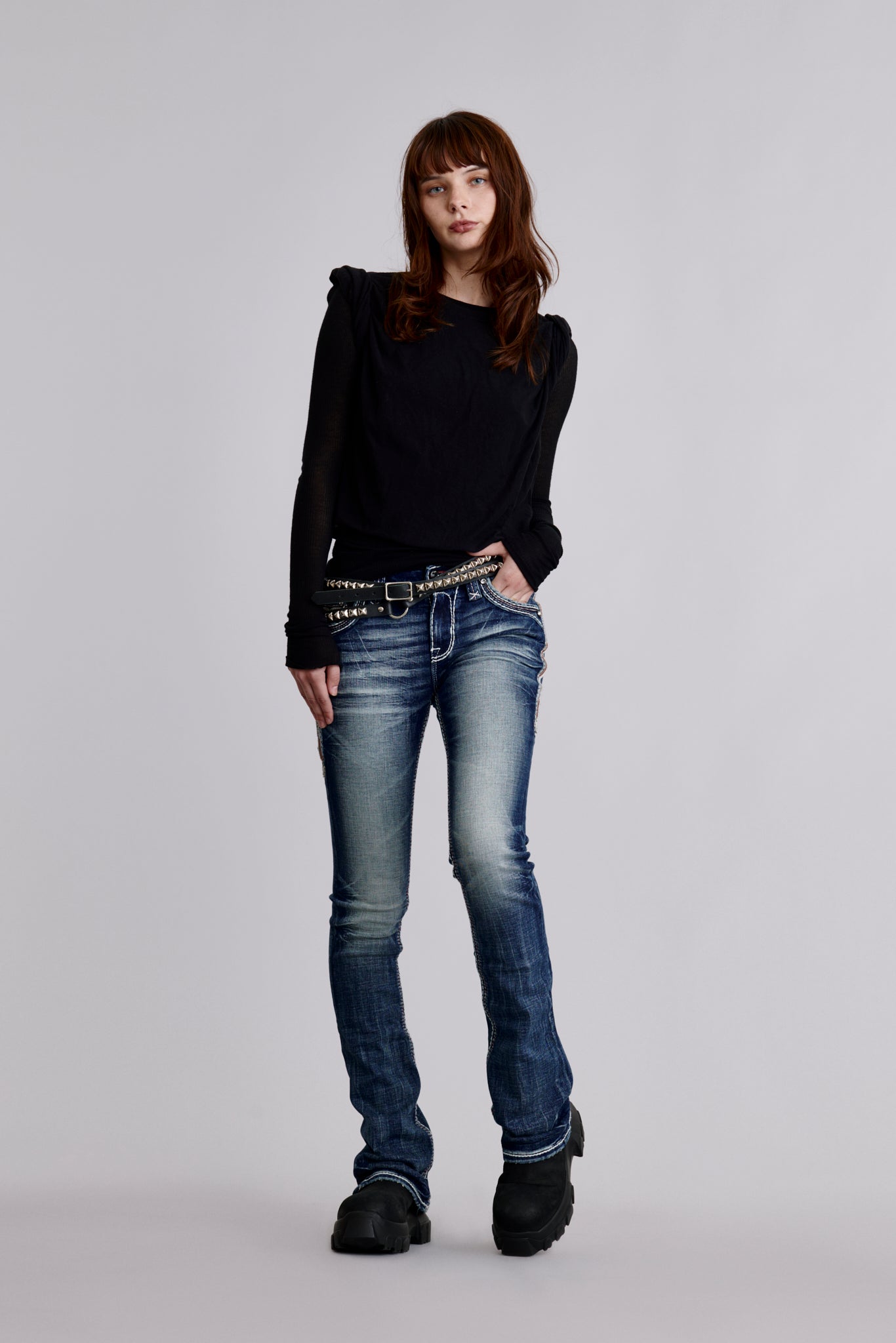Magdalen Bootcut Jeans in Dark Blue