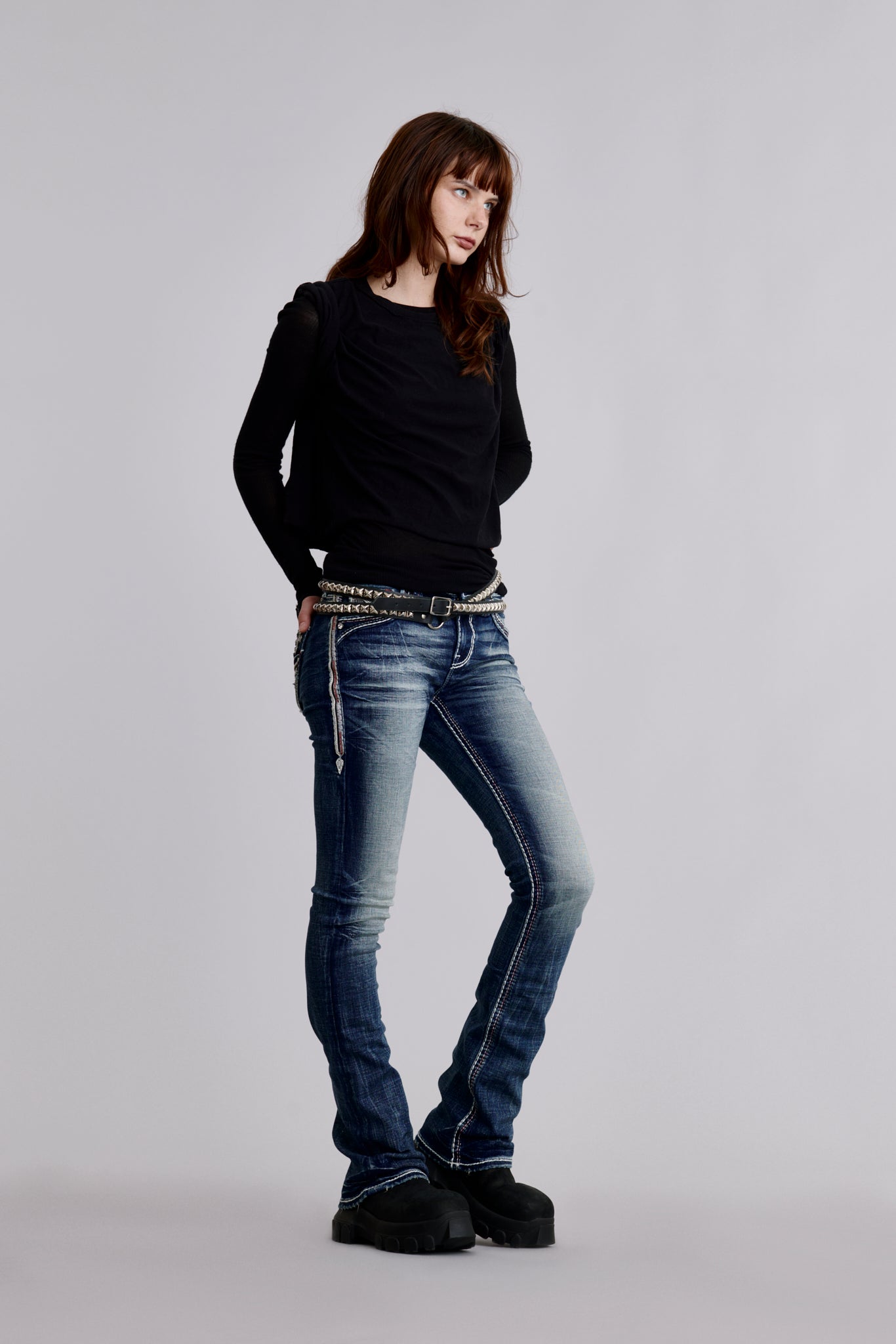 Magdalen Bootcut Jeans in Dark Blue