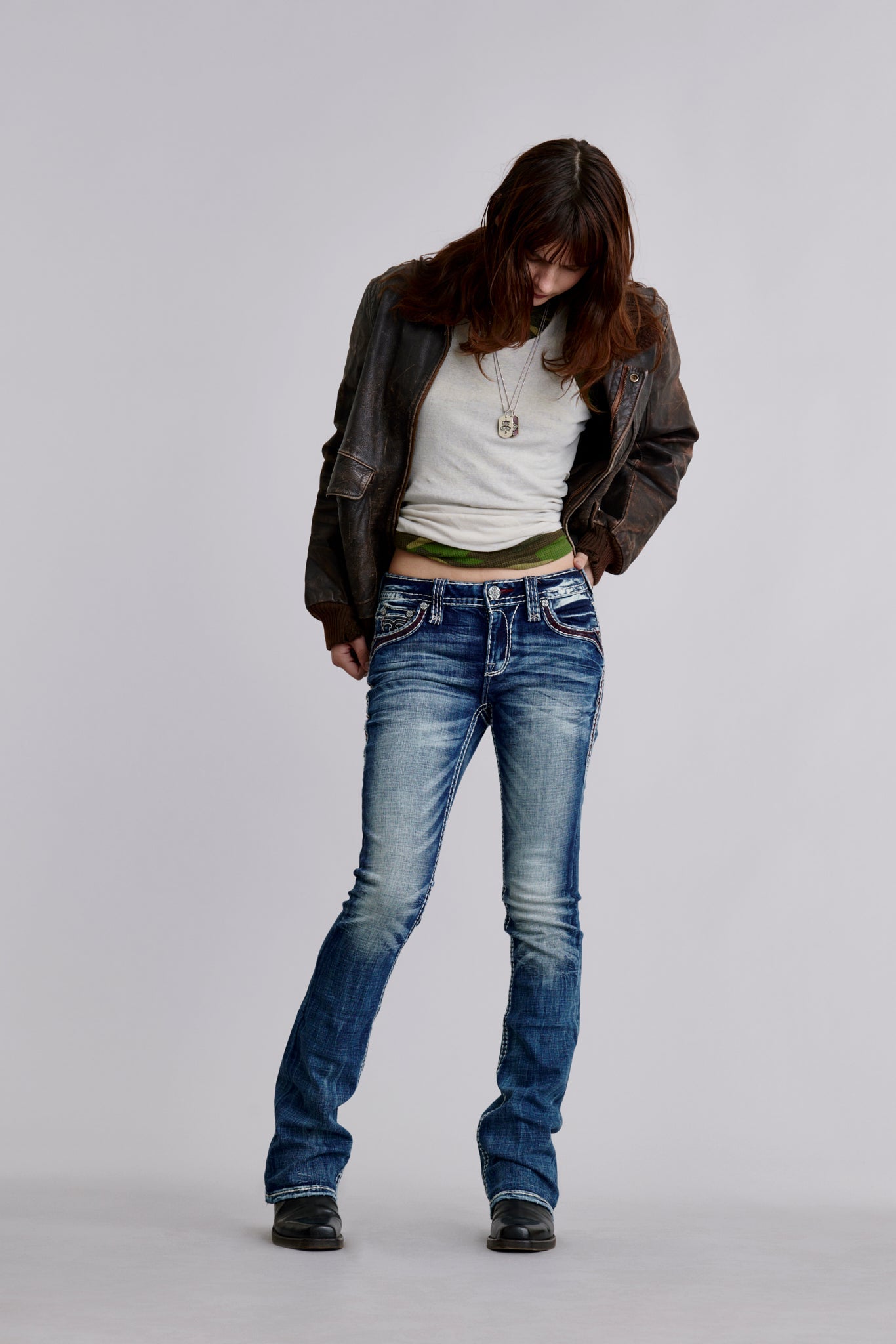 Peacoat Bootcut Jeans