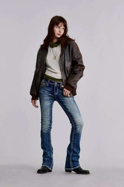 Peacoat Bootcut Jeans