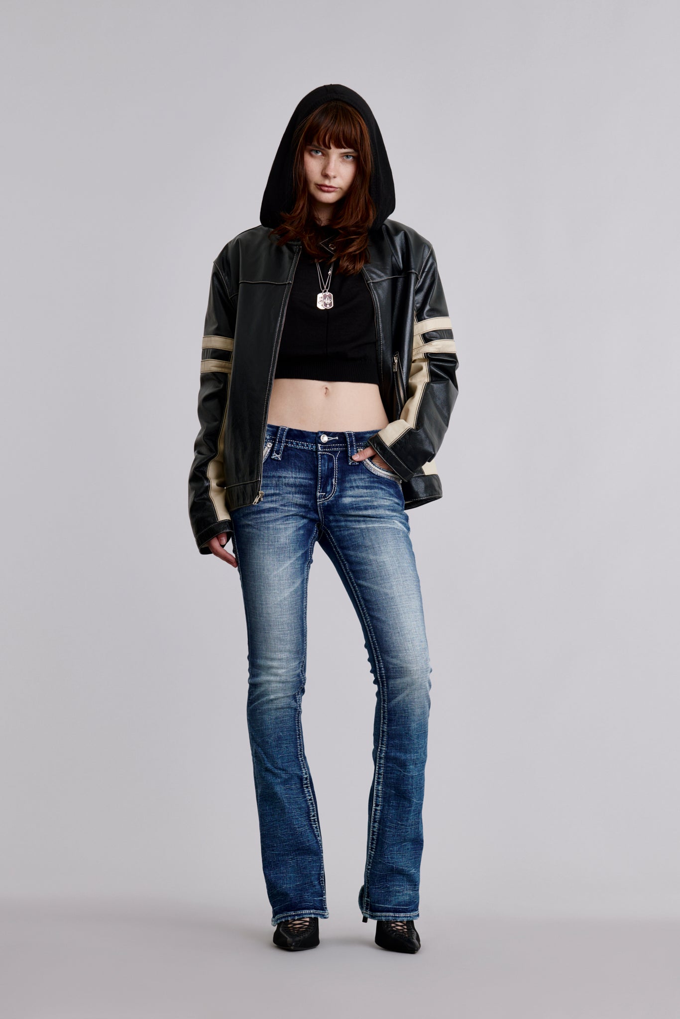 Shell Pink Bootcut Jeans