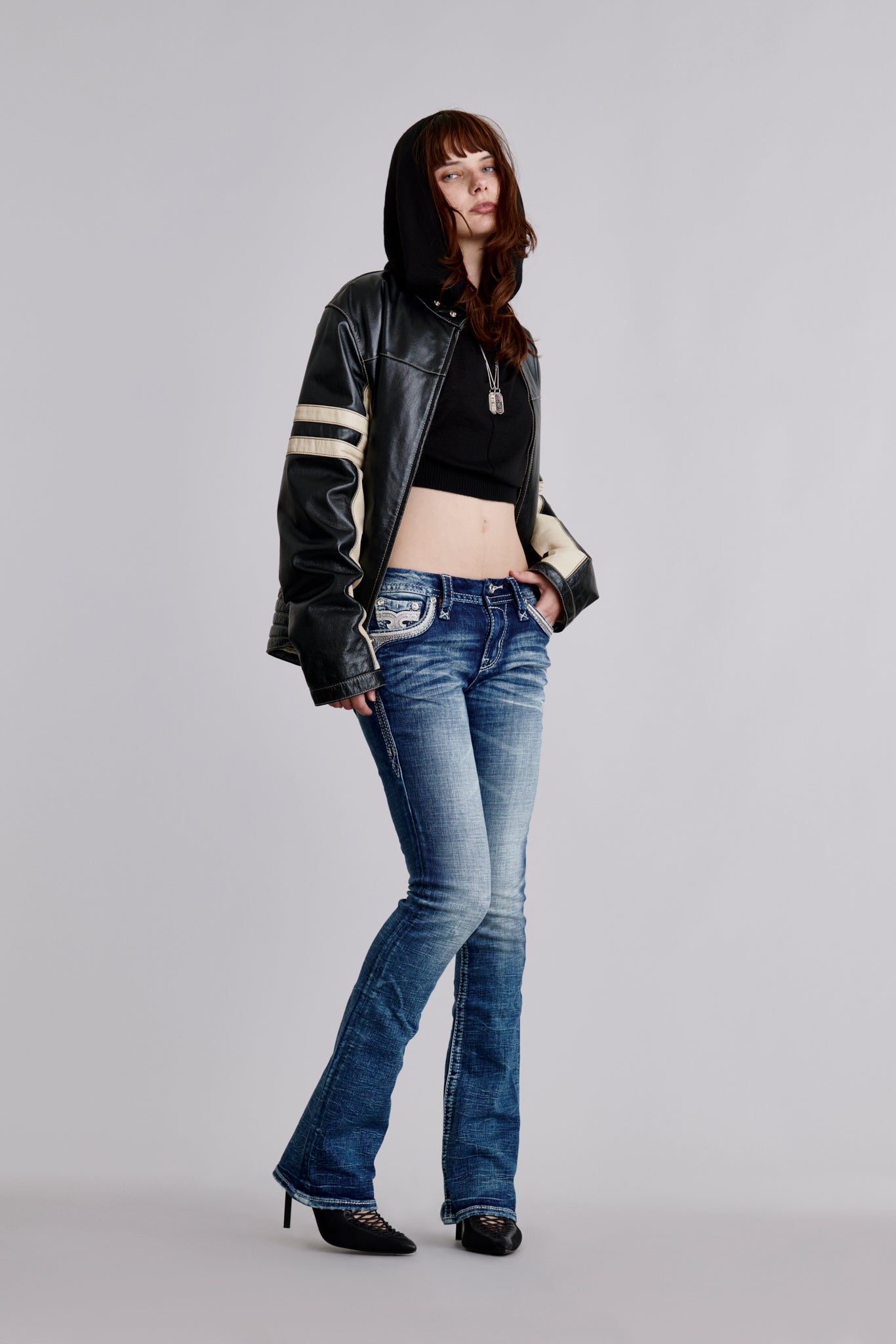 Shell Pink Bootcut Jeans