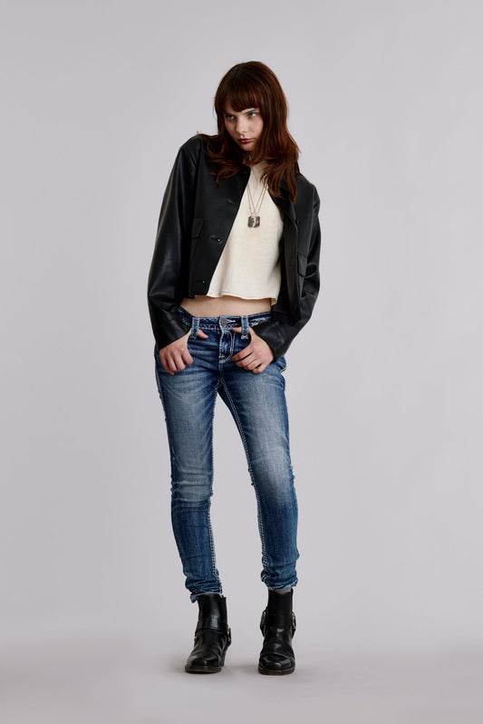 Yui Skinny Jeans in Medium Blue