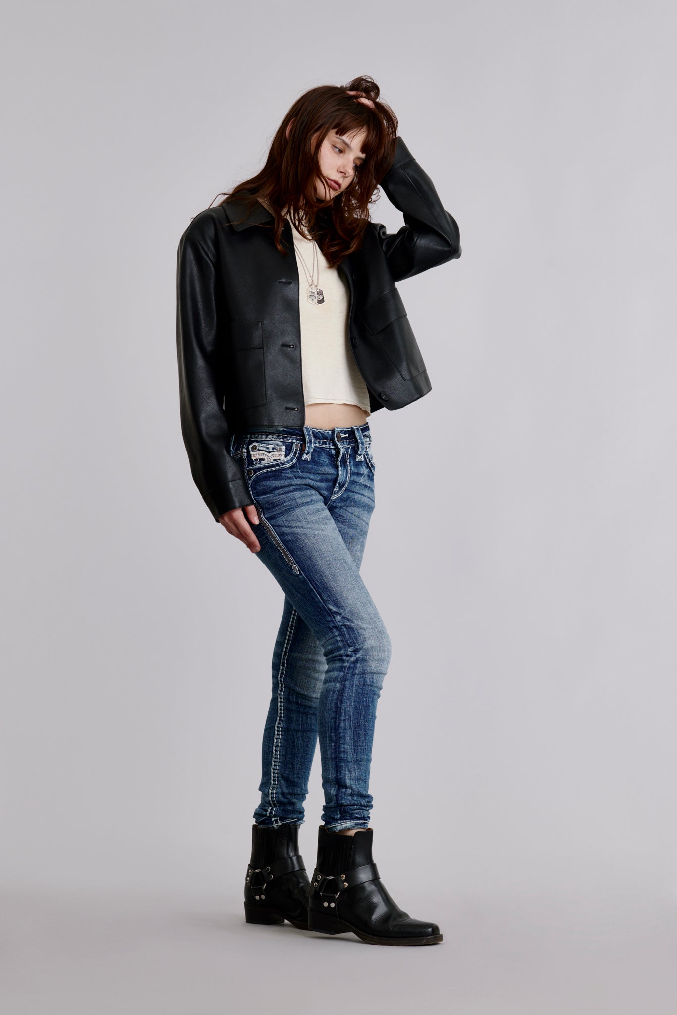 Yui Skinny Jeans in Medium Blue