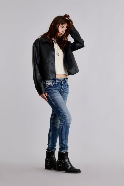 Yui Skinny Jeans in Medium Blue
