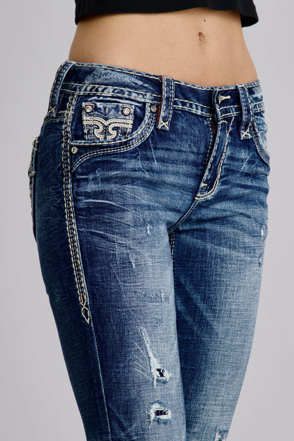Arielle Bootcut Jeans in Medium Blue