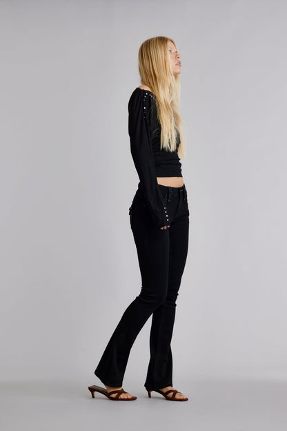 Celine Bootcut Jeans in Black