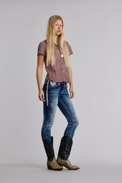 Bambi Skinny Jeans in Medium Blue