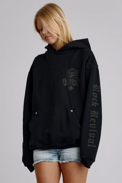Classic Rock Hoodie in Black/Gray (W)