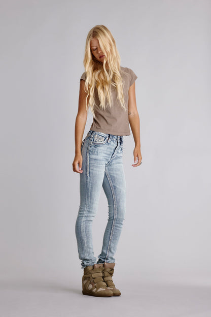 Aylani High Rise Straight Jeans