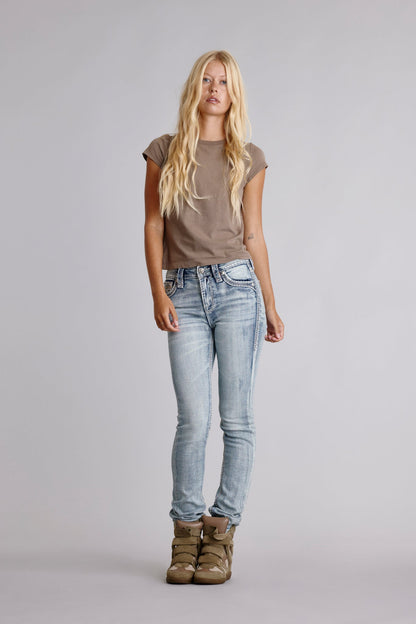 Aylani High Rise Straight Jeans