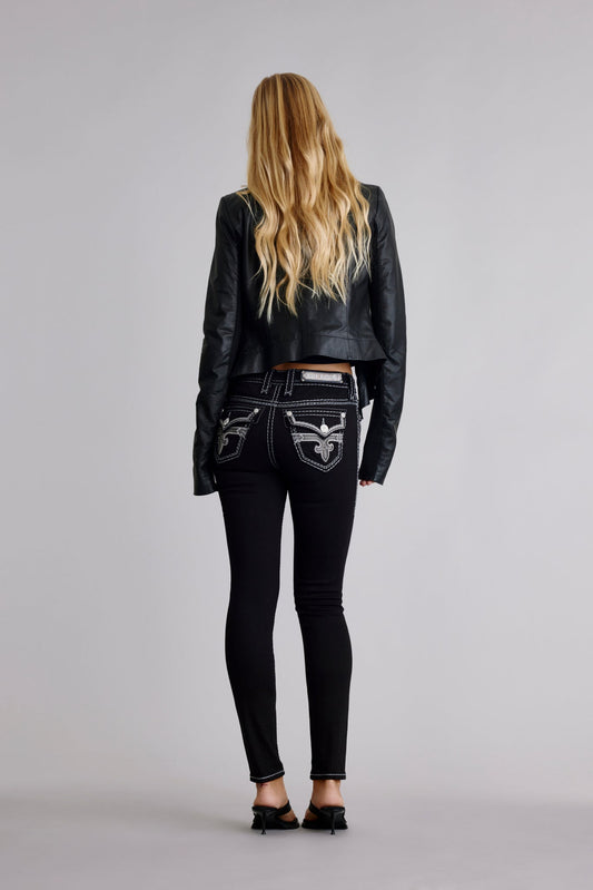 Raanan Skinny Jeans in Black