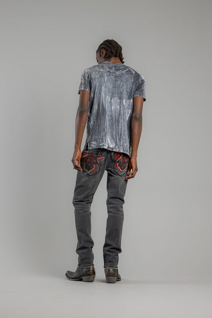 Adriel Alt Straight Jeans in Black