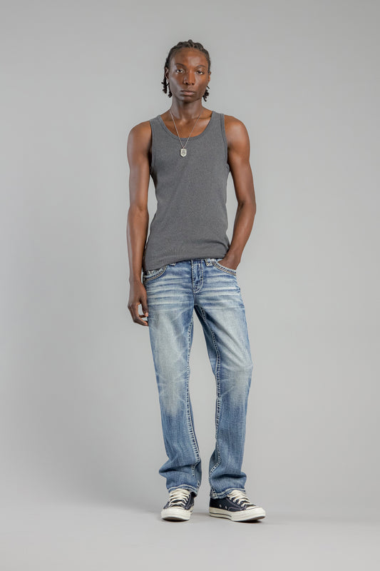Andrew Bootcut Jeans in Medium Blue