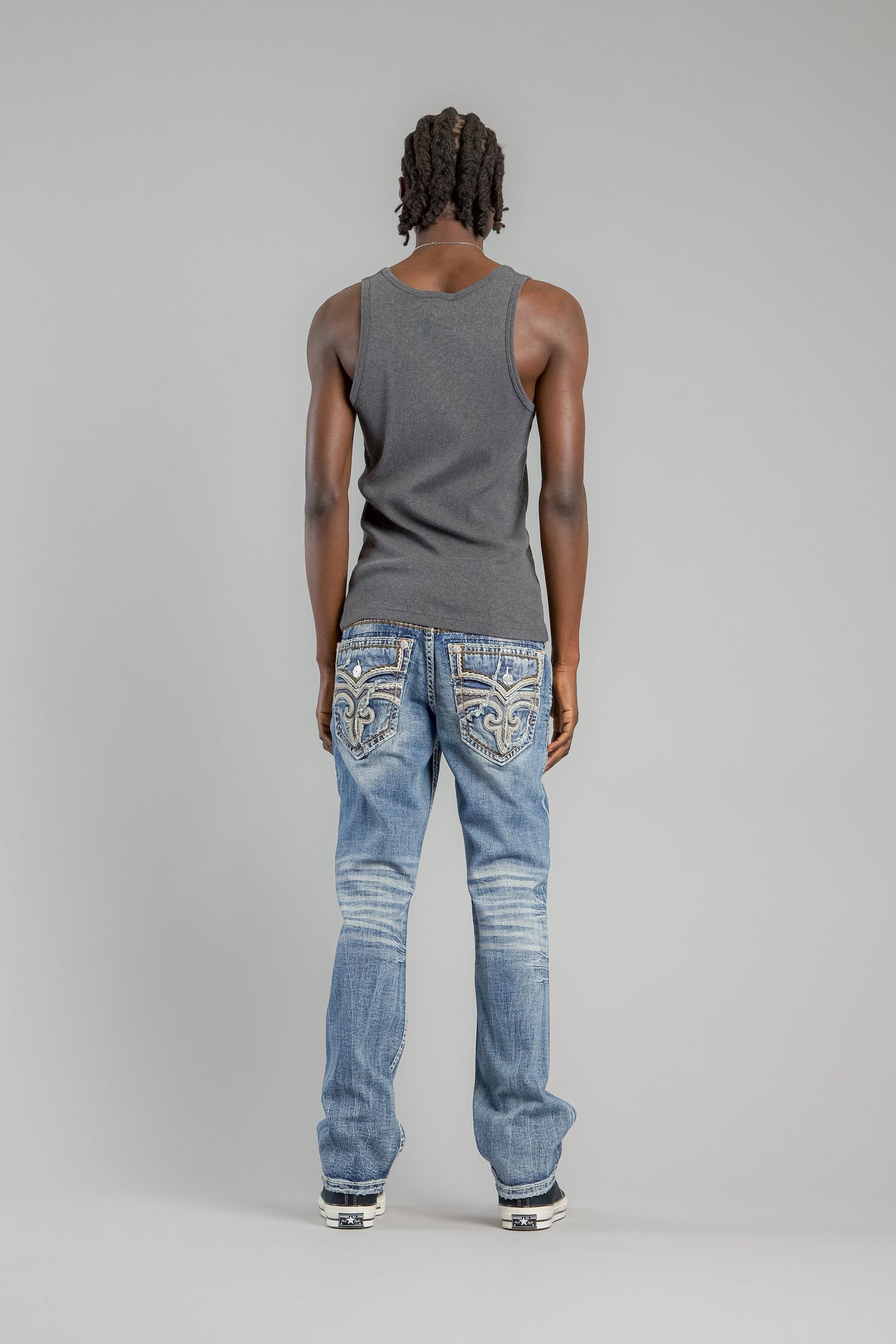 Andrew Bootcut Jeans in Medium Blue