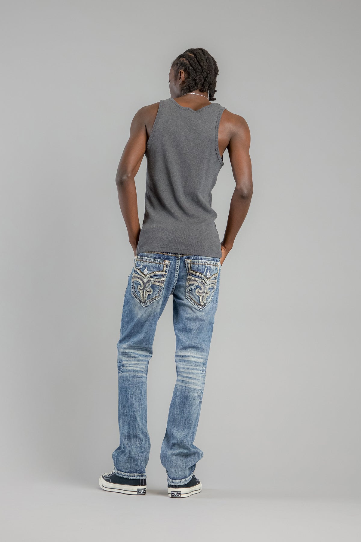 Andrew Bootcut Jeans in Medium Blue