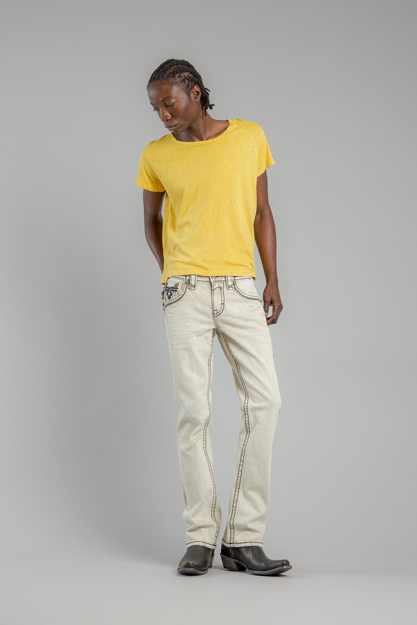 Arther Bootcut Jeans in Beige
