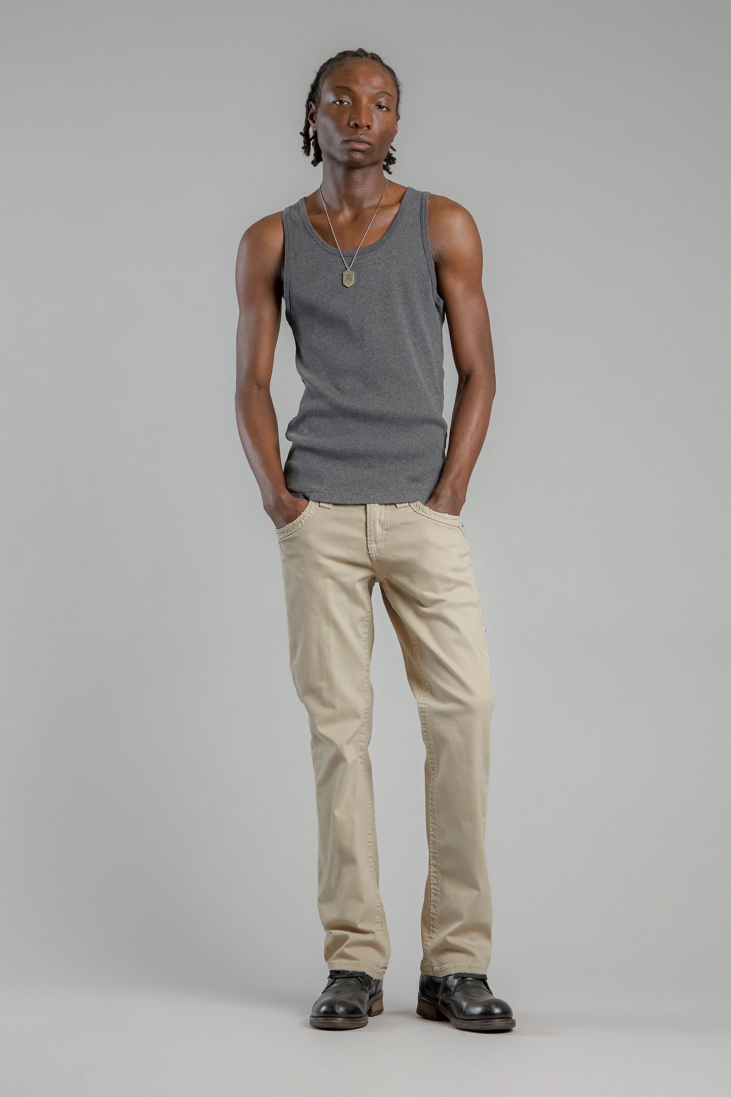 Arther Bootcut Jeans in Light Beige