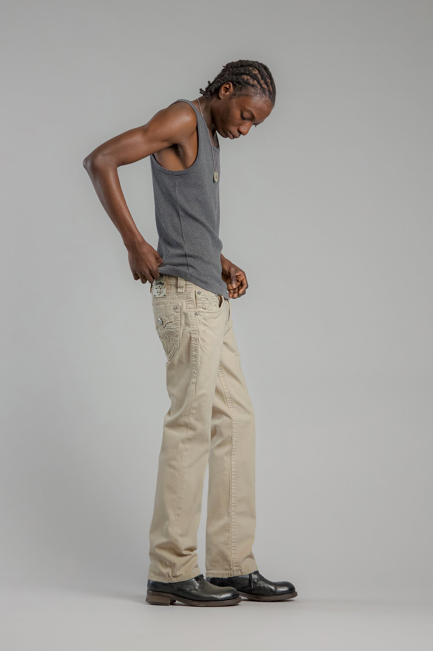 Arther Bootcut Jeans in Light Beige