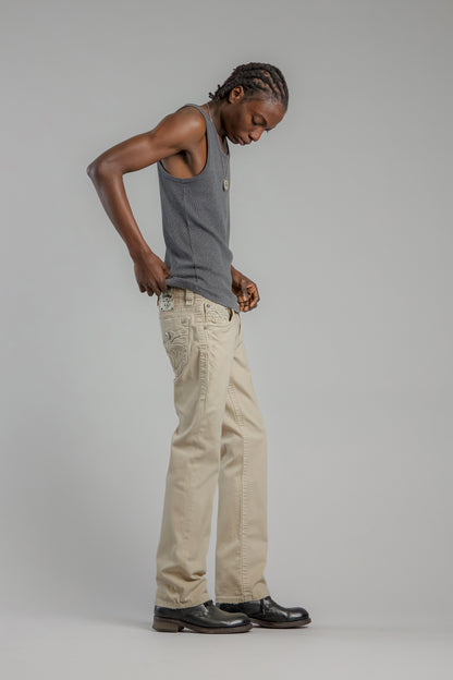 Arther Bootcut Jeans in Light Beige