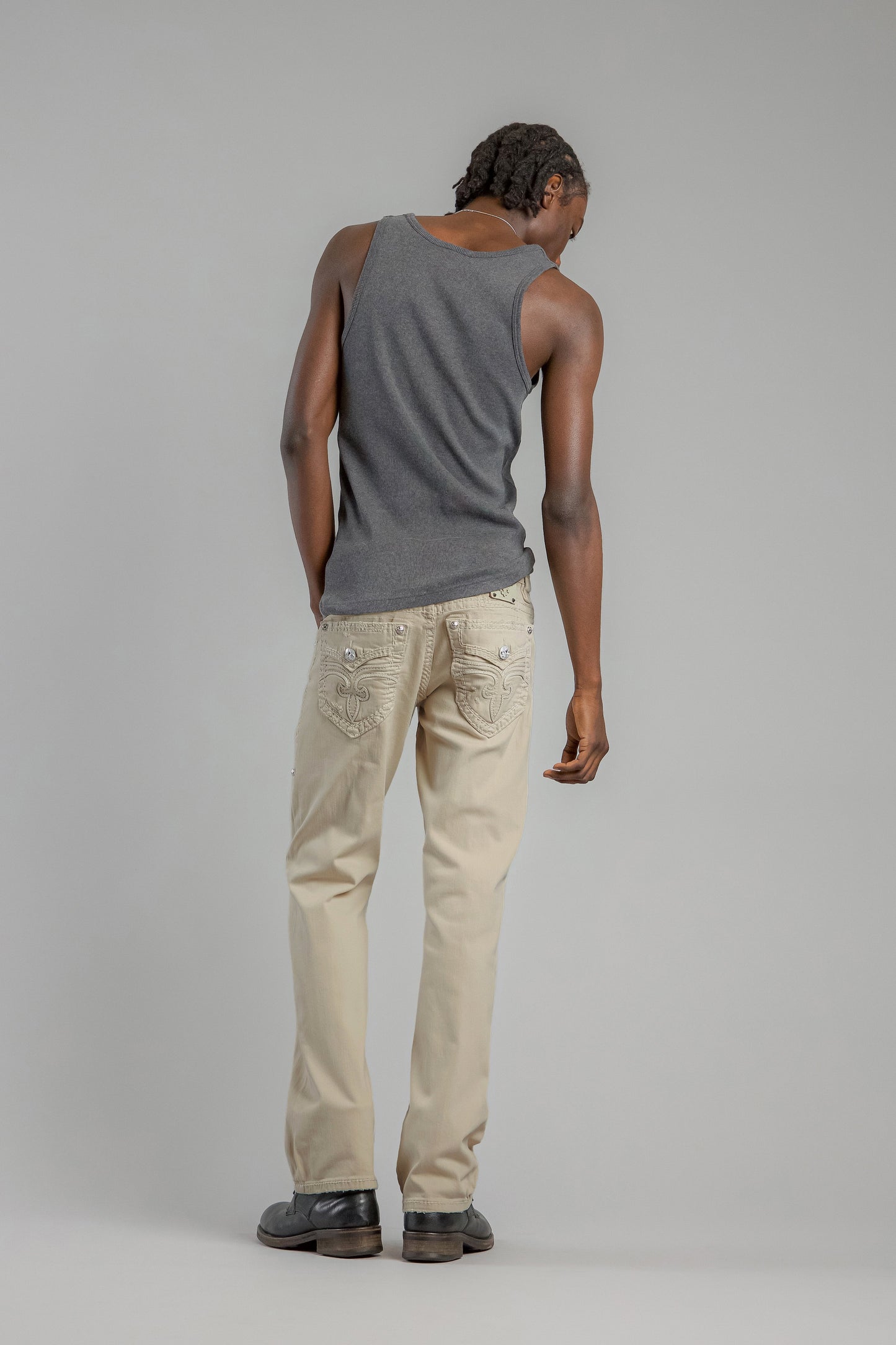 Arther Bootcut Jeans in Light Beige