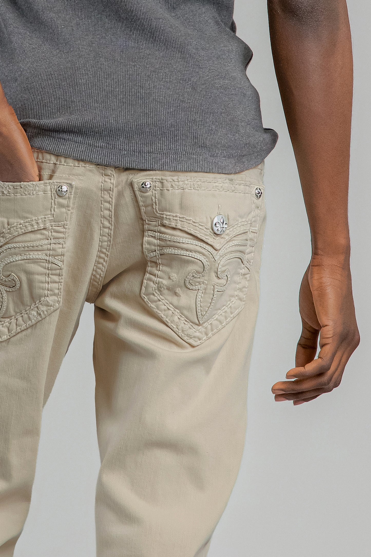 Arther Bootcut Jeans in Light Beige