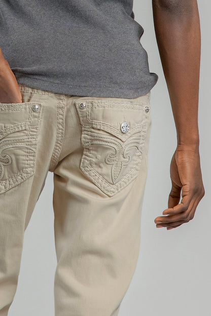 Arther Bootcut Jeans in Light Beige