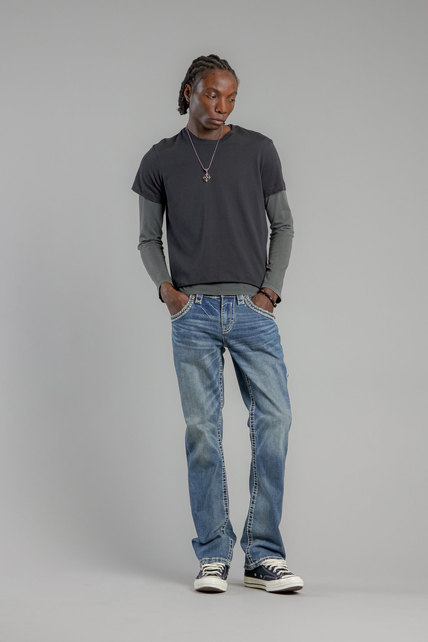 Arther Bootcut Jeans in Medium Blue