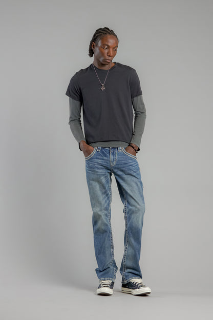 Arther Bootcut Jeans in Medium Blue