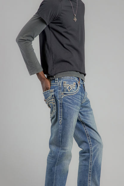 Arther Bootcut Jeans in Medium Blue
