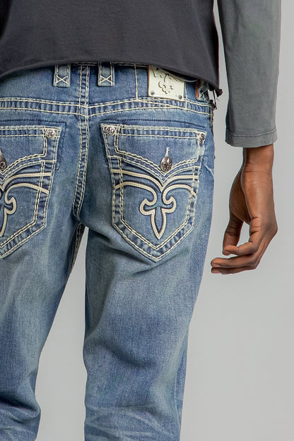 Arther Bootcut Jeans in Medium Blue