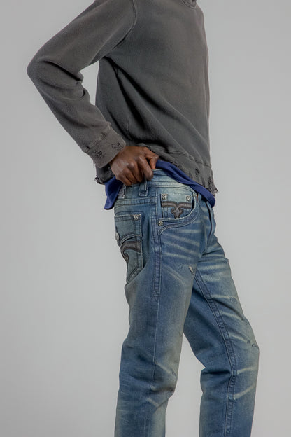 Arther Straight Jeans in Vintage Blue